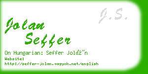 jolan seffer business card